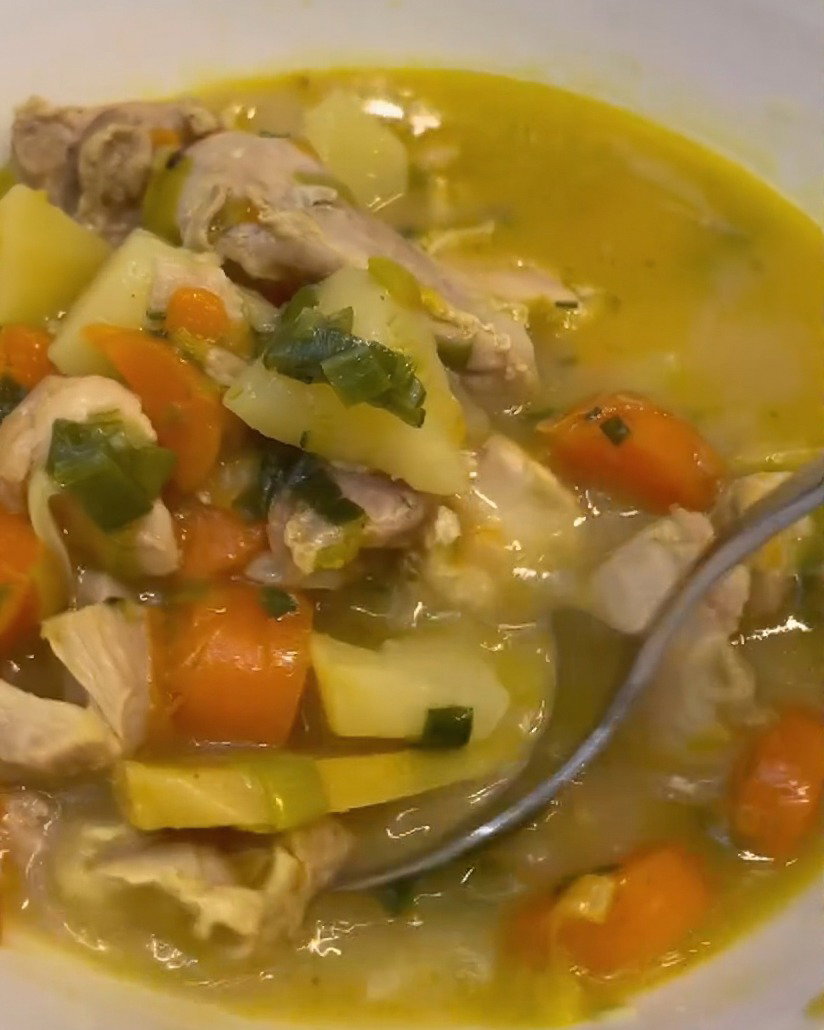 GF/DF Ginger + Turmeric Chicken Soup recipe