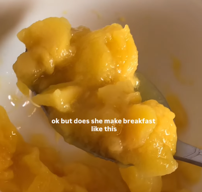 Step 1.1: Cut the mango into pieces and microwave for 30–40 seconds until warmed and slightly softened