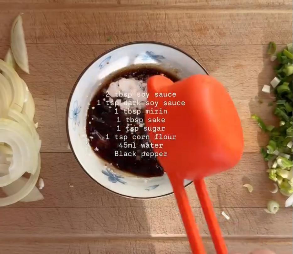 Step 1.1: Mix all the sauce ingredients together in a separate bowl