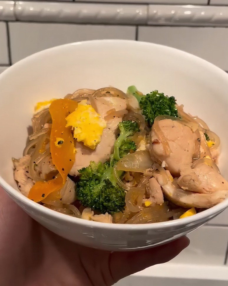 Gluten-Free Chicken and Veggie Japchae recipe