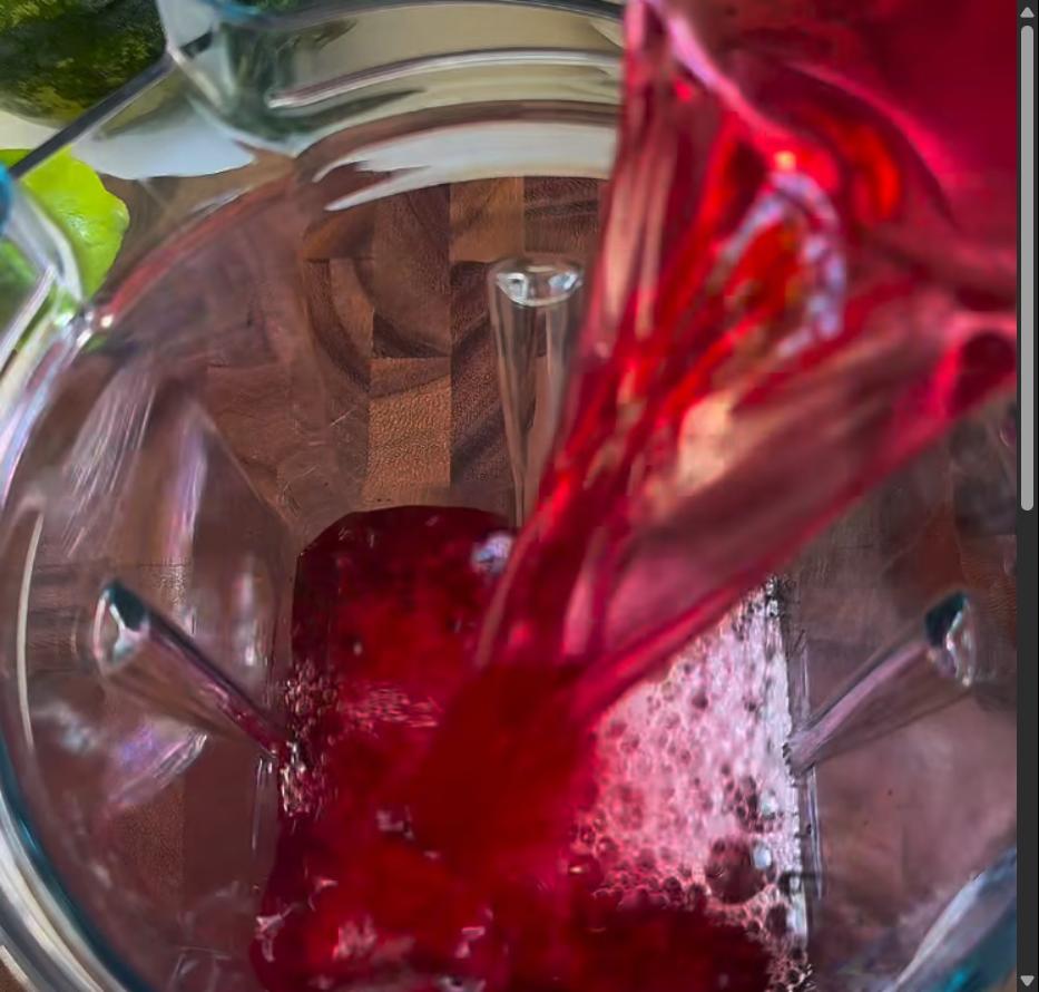 Step 1.1: Brew hibiscus tea with 3 cups of hot water and let it chill in the refrigerator