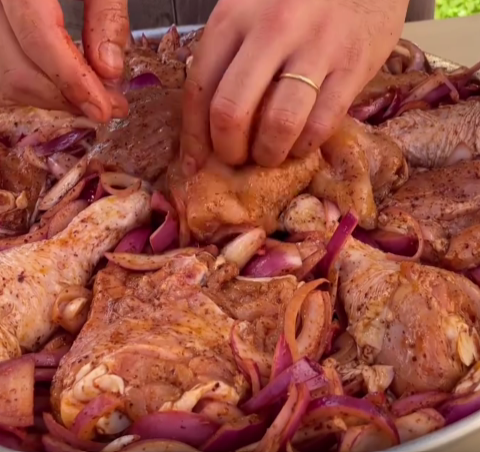 Step 1.1: Add all the spices and olive oil, then mix everything until well combined