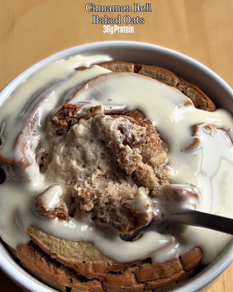 Cinnamon Roll Baked Oats recipe