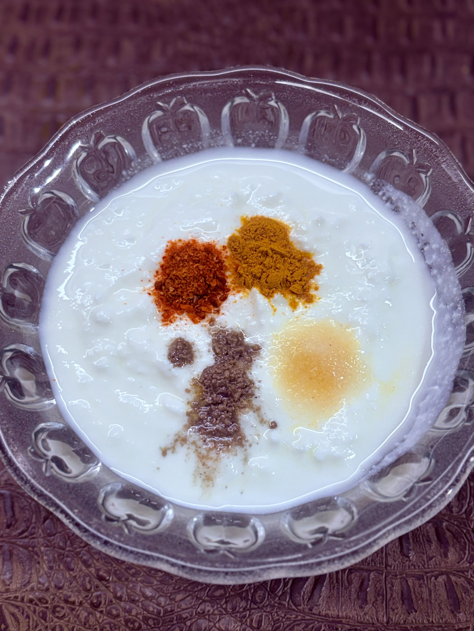 Step 1.1: Add turmeric powder, red chilli powder, black salt, and salt