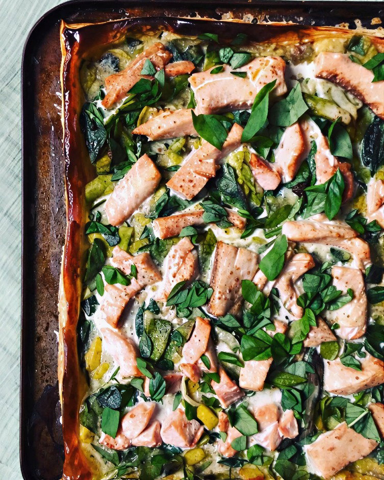 Salmon & Asparagus Tart recipe