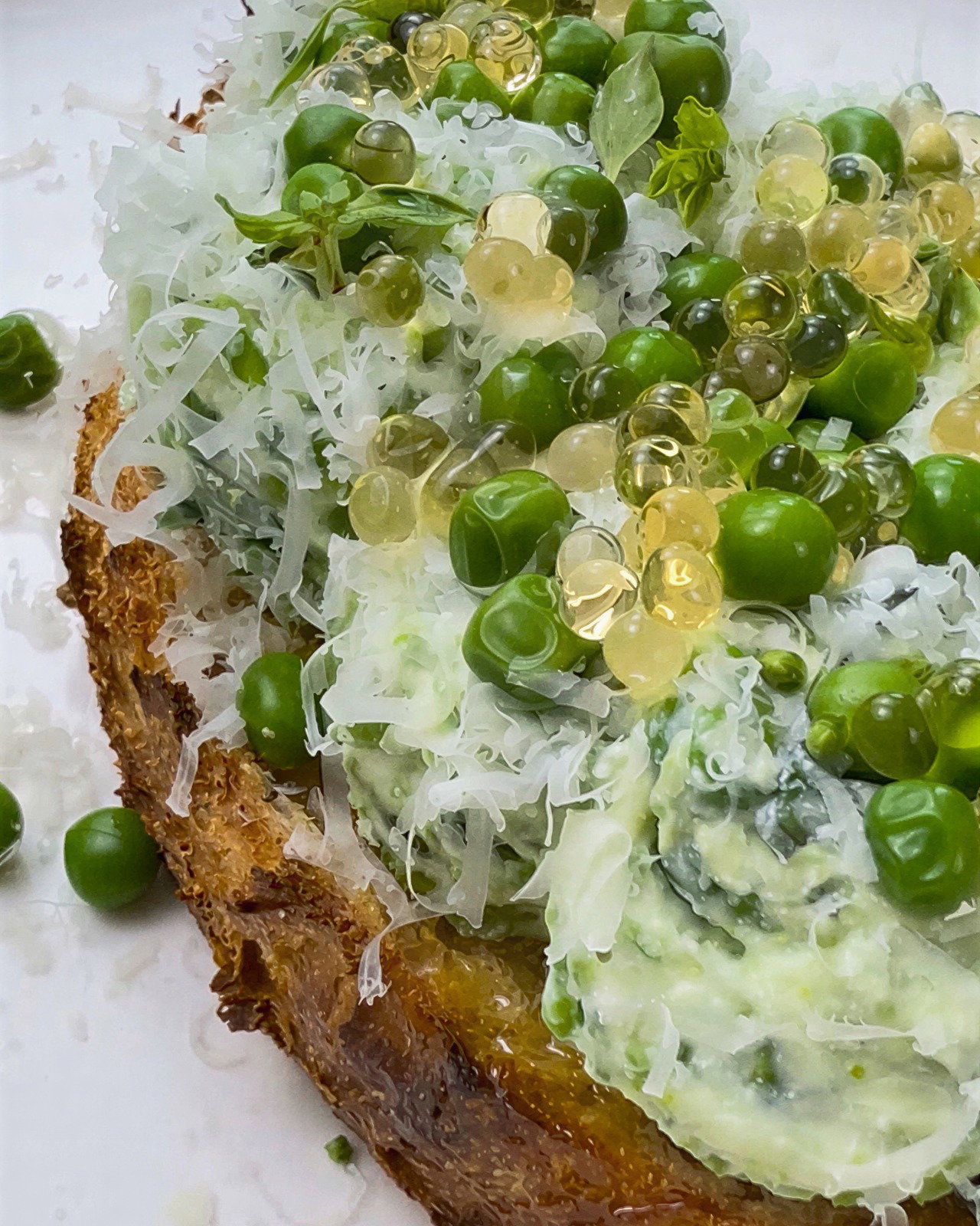 Pearl Pop Pea Toast recipe