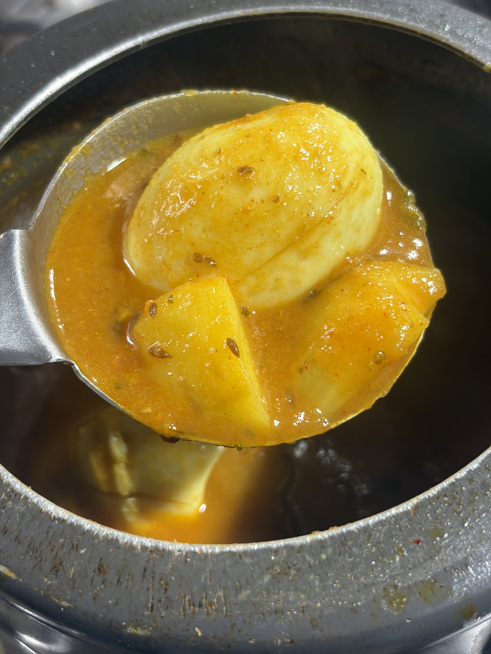 Step 2.1: Add the eggs and water