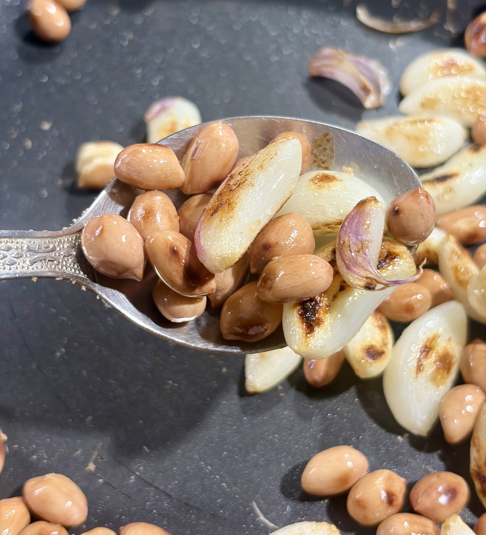 Step 2.2: Heat oil in the same pan