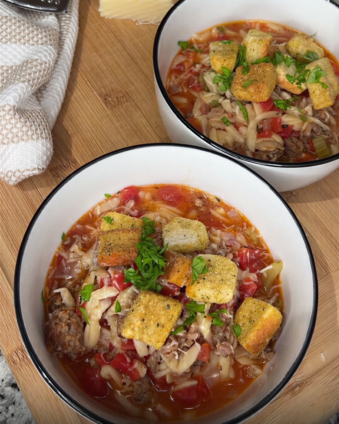 Italian Sausage & Orzo Soup recipe