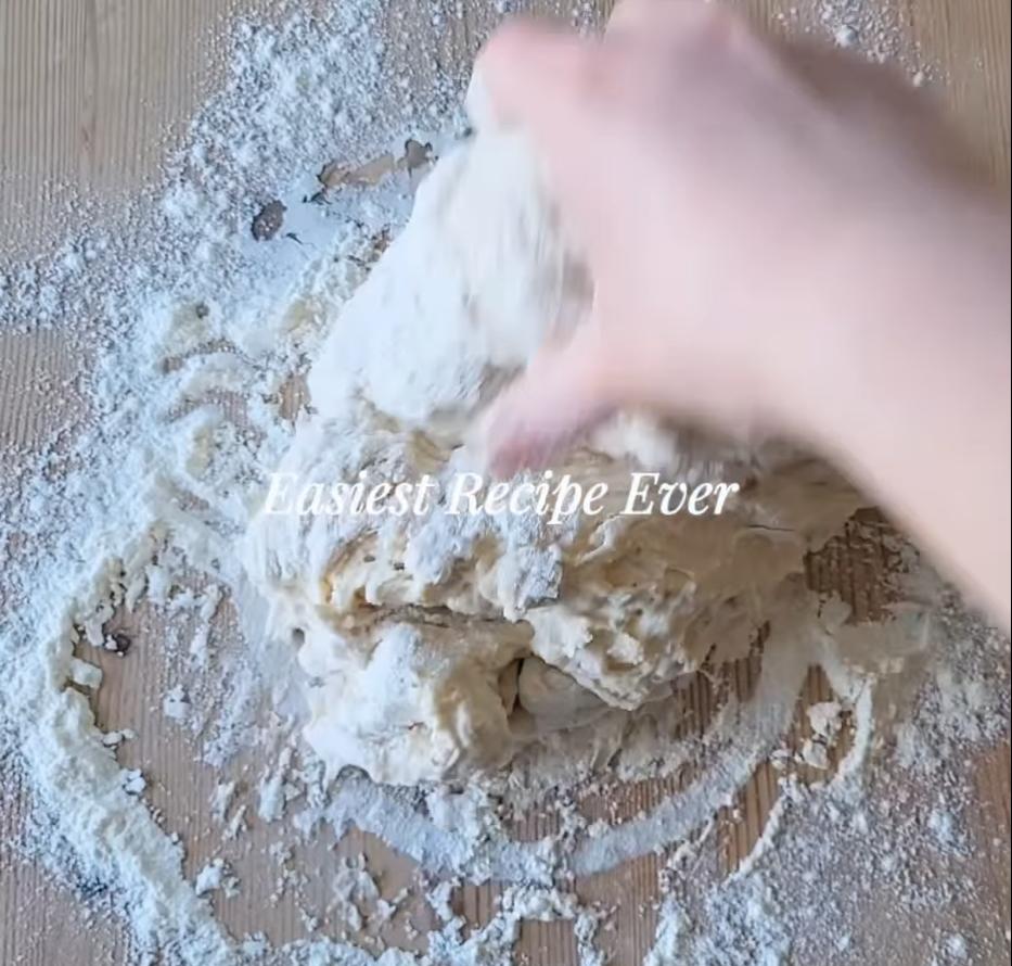 Step 1.1: Mix well and turn out onto a floured surface