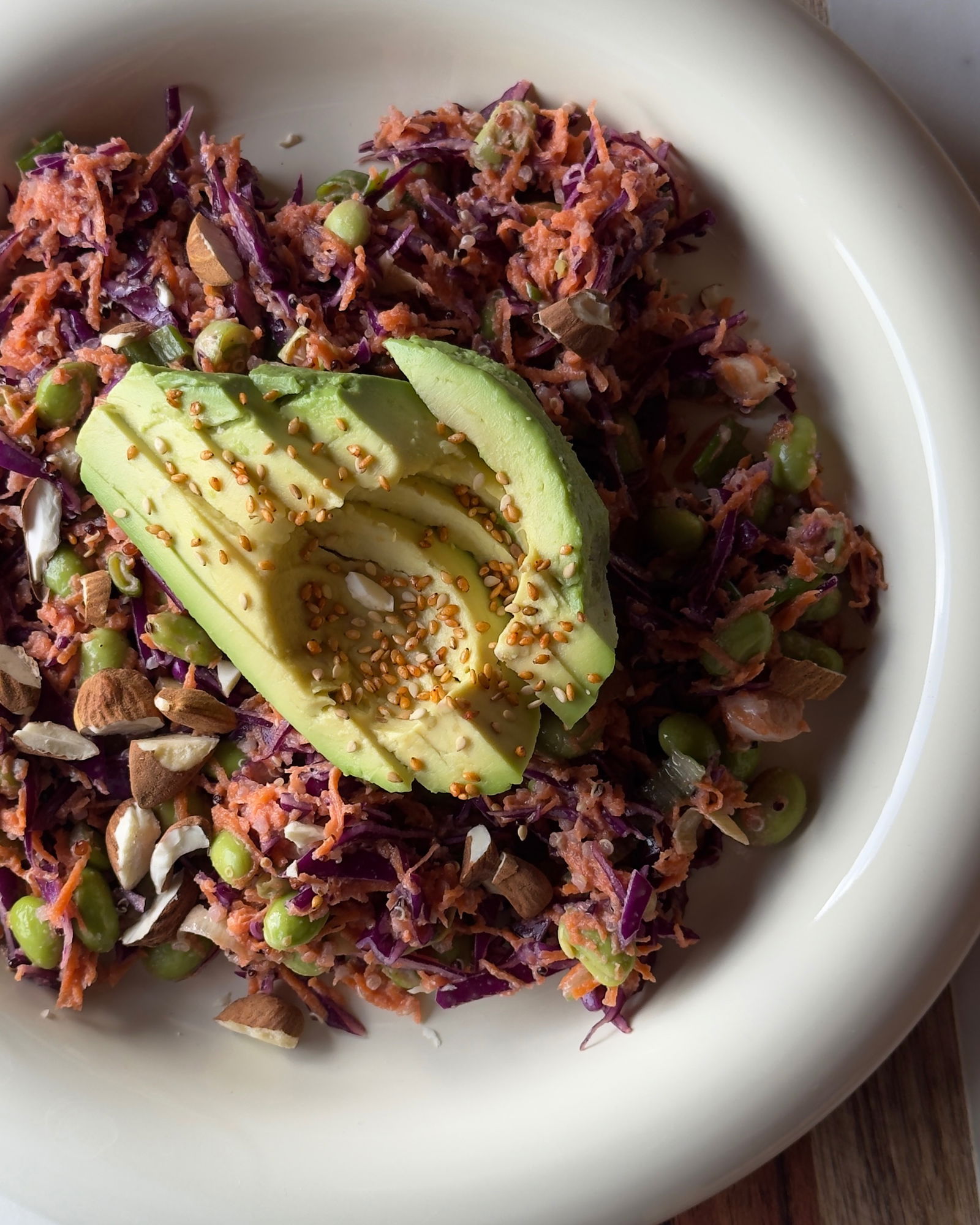 Red Cabbage, Edamame & Quinoa Salad recipe
