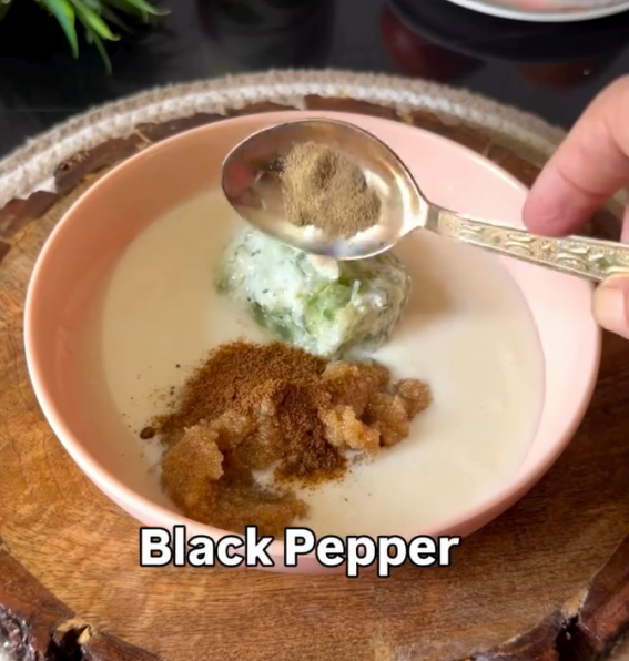 Step 2.1: Add sendha salt, cumin powder, and black pepper