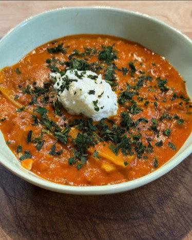 Creamy Red Lasagna Soup recipe