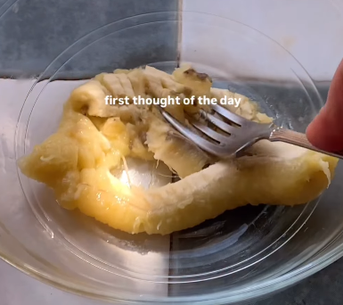 Step 1.1: Mash the banana until smooth