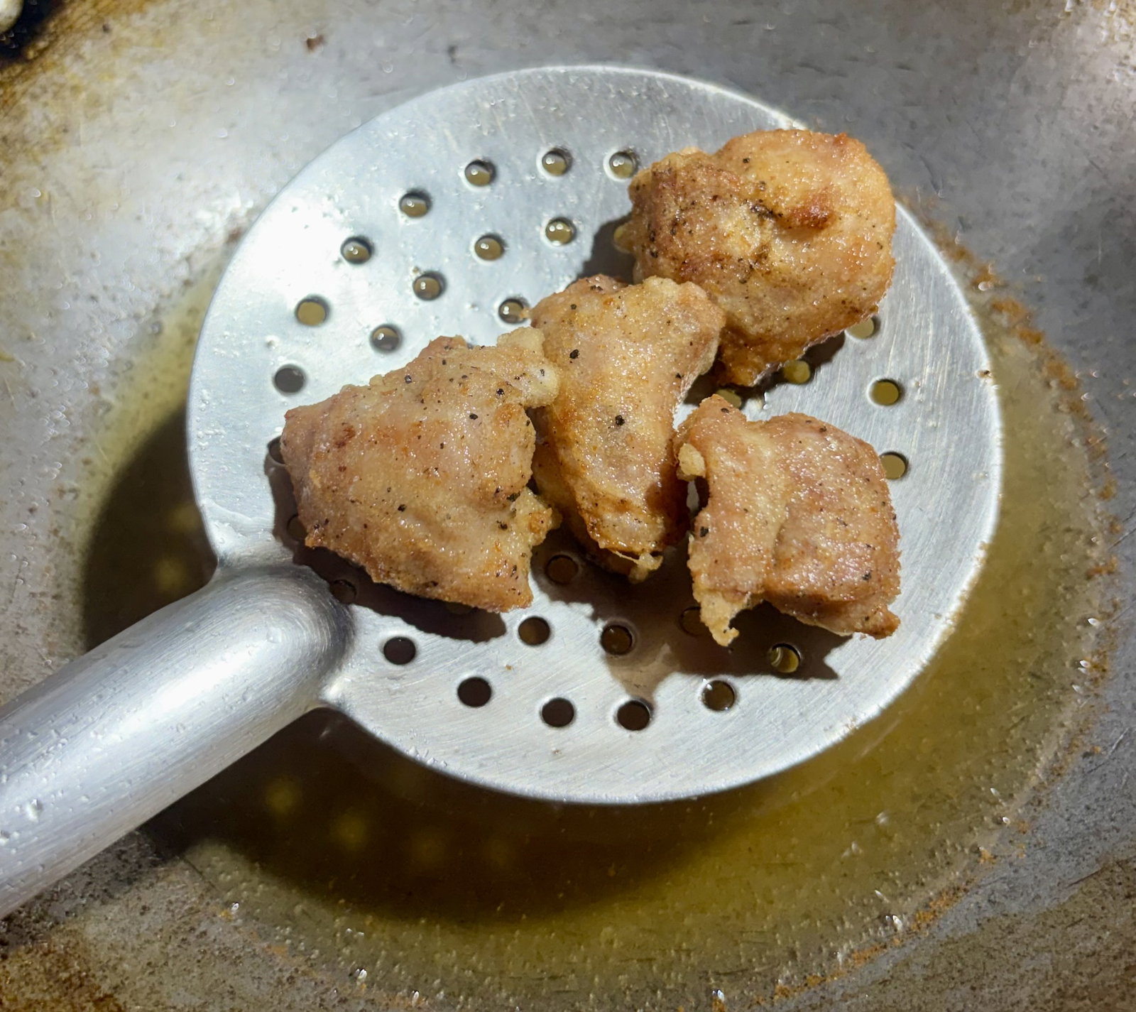 Step 1.3: Heat oil in a pan