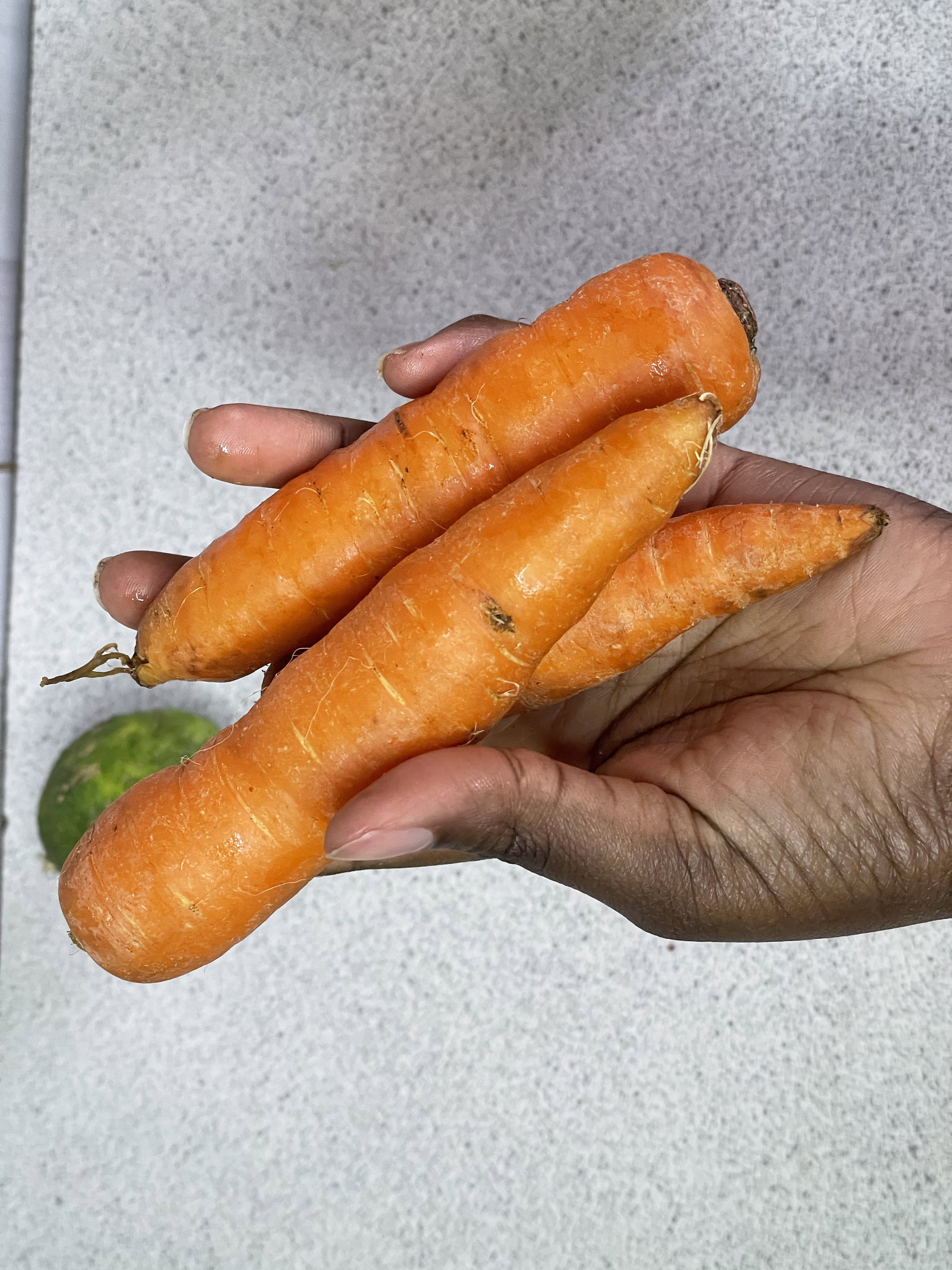 Step 1.2: Wash, peel, and roughly chop the ginger and carrots