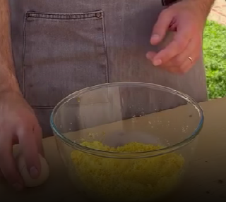 Step 2.1: Rub sugar with orange zest in a bowl until fragrant and slightly tinted
