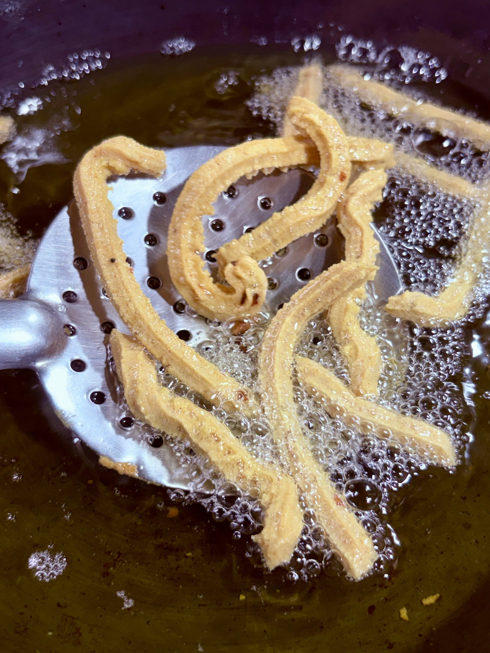 Step 4.1: Cut off the strands into short pieces or let them fall in continuous spirals