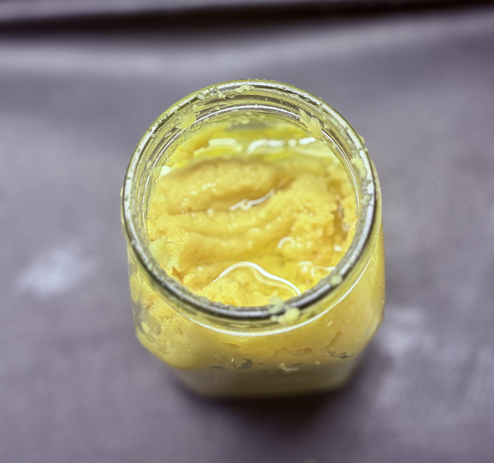 Step 3.2: Transfer the paste to a sterilized glass jar