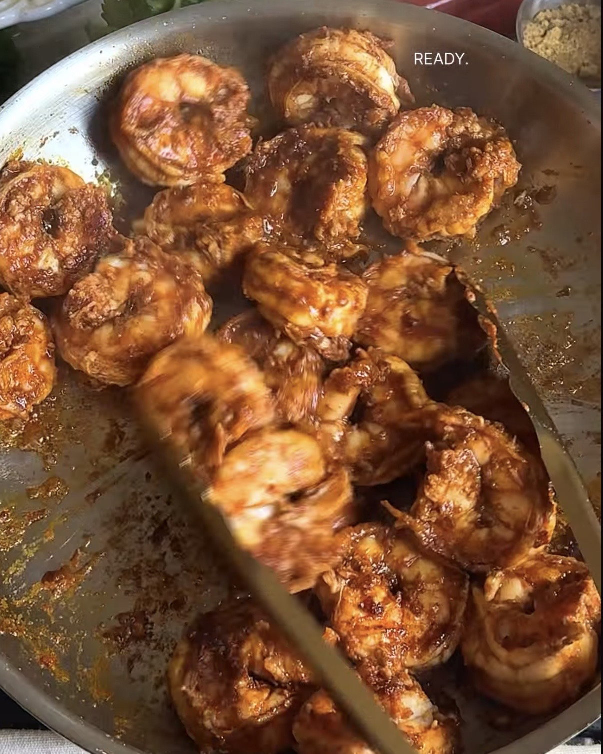 Step 1.7: Marinate the shrimps with chipotle paste, smoked paprika, ground cumin, salt to taste