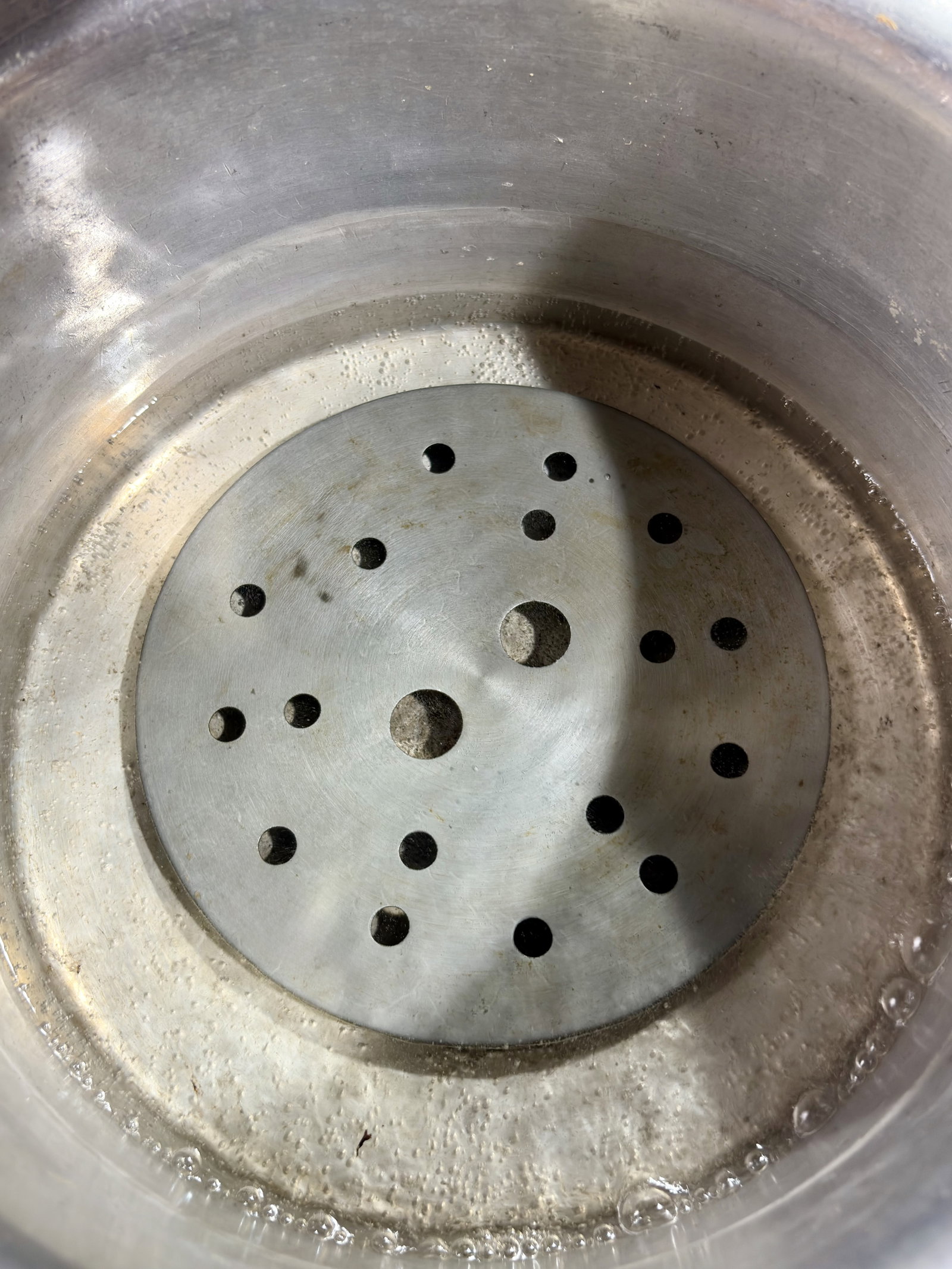 Step 3.1: Place a steamer basket or stand inside a large pot with an inch of boiling water