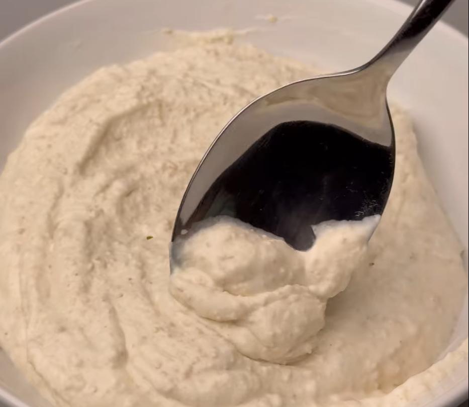 Step 1.1: Mix the oat flour, protein powder, Greek yogurt, and honey or syrup until smooth