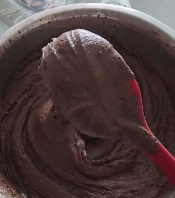 Step 1.1: Add the GF plain flour, cocoa powder, and Xanthan gum to the mixture and mix until fully combined