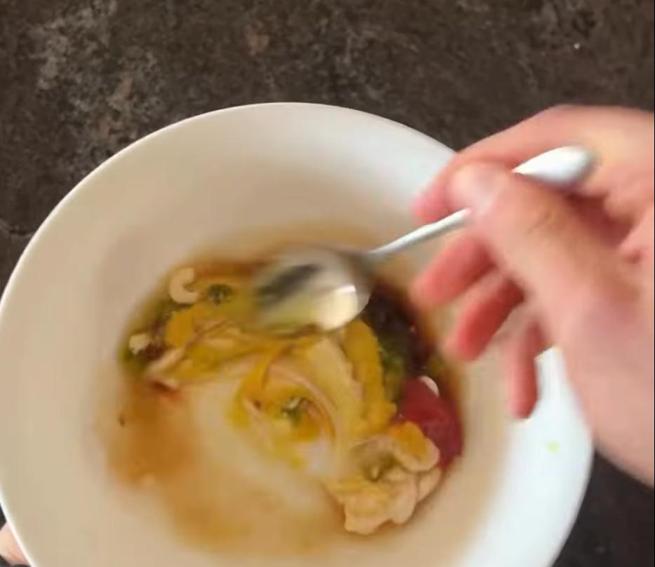 Step 1.1: Mix the sauce ingredients together and prepare the salad