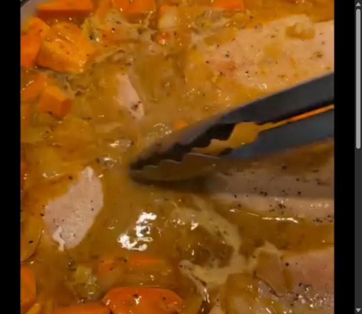 Step 1.1: Return the chicken to the pot and season with a few pinches of sea salt and black pepper