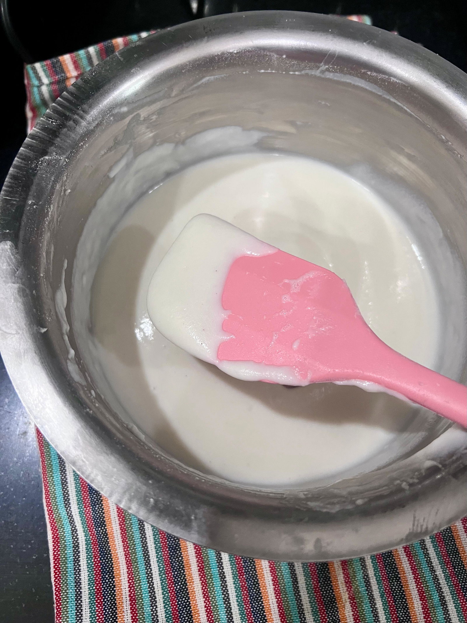 Step 1.1: In a separate bowl, mix remaining 1½ cups milk with rice flour to form a smooth, lump-free slurry