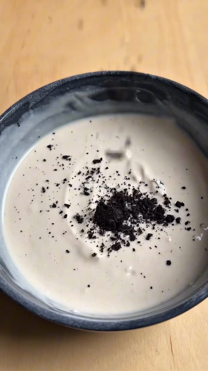 Step 1.1: Crush half the Oreo and mix it into the batter