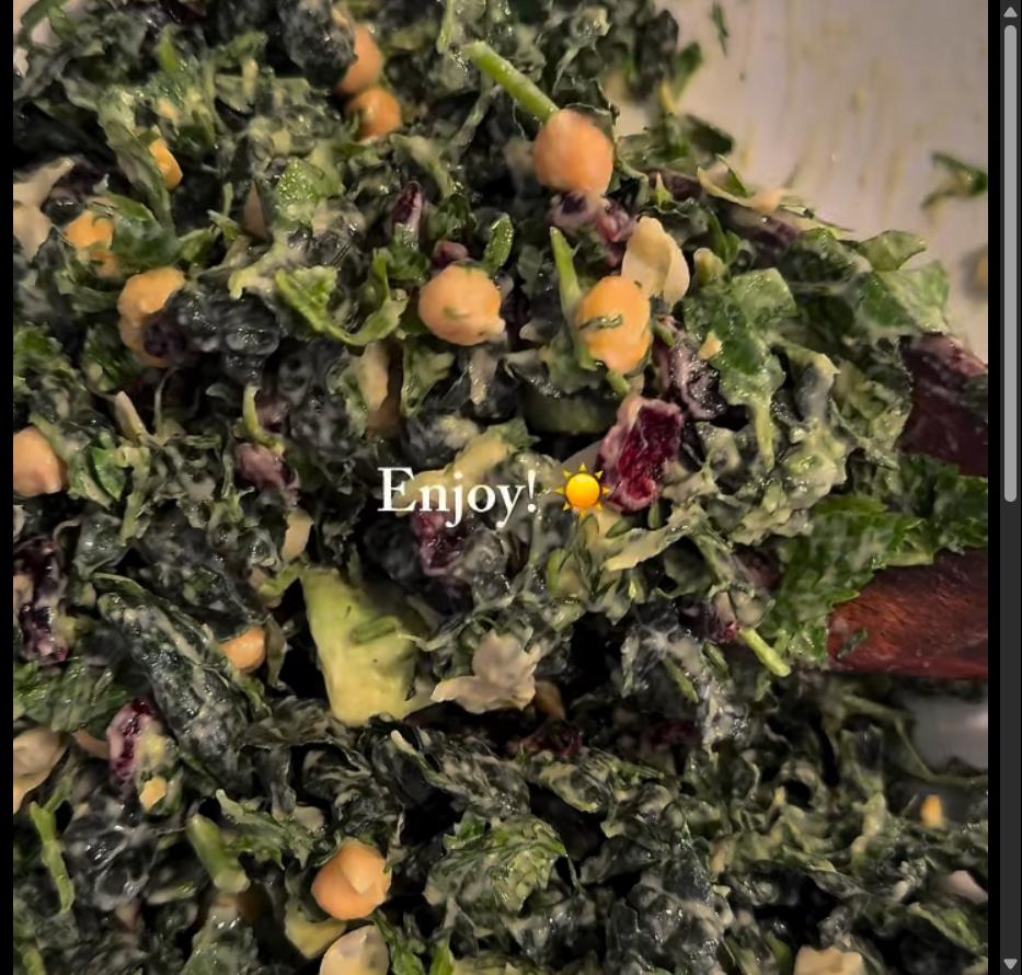 Step 3.1: Pour the dressing over the salad and toss until everything is evenly coated