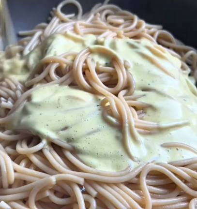 Step 3.1: Mix the cooked pasta with the prepared sauce in a pan over low to medium heat, stirring until slightly thickened