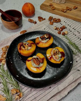 Peaches with Blue Cheese and Nuts recipe