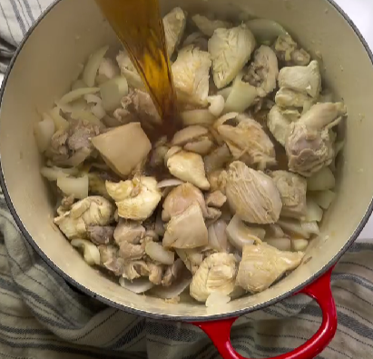 Step 1.1: Stir in Marsala wine, Dijon mustard, and Worcestershire sauce