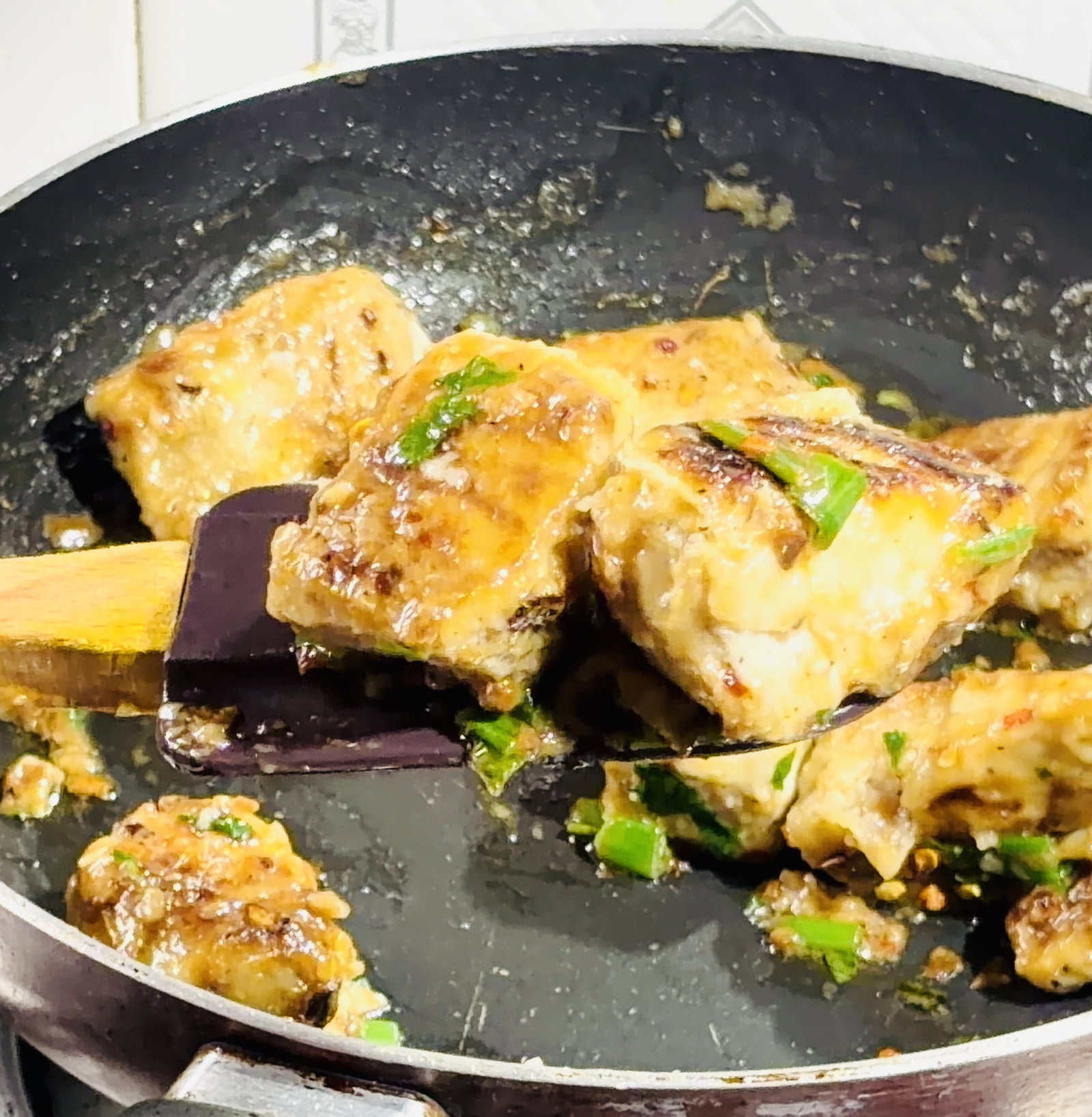 Step 3.1: Place the seared fish back into the pan