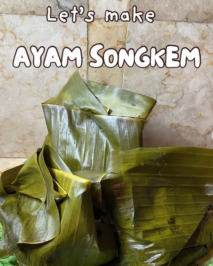 Ayam Songkem (Madura-Style Steamed Chicken in Banana Leaf) recipe