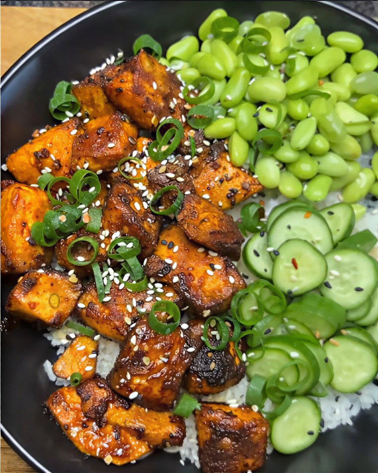 Honey Soy Salmon Rice Bowl recipe