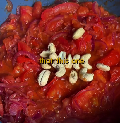 Step 2.1: Add cashews and cook for another 5 minutes