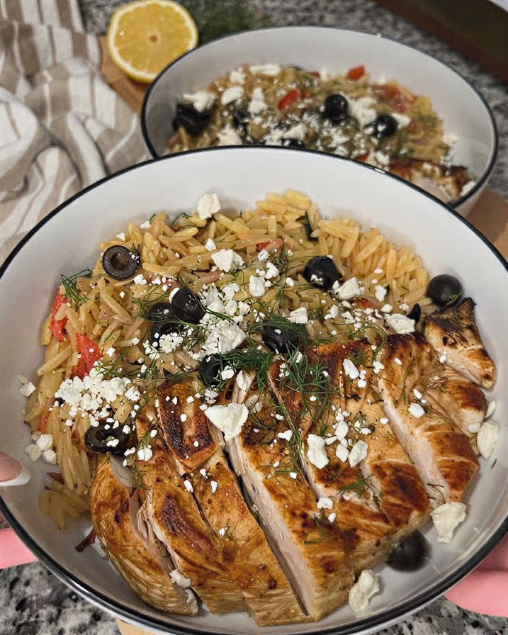 Greek Inspired Orzo & Grilled Lemon Chicken recipe