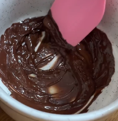 Step 1.1: Melt the dark chocolate in a separate bowl in the microwave, heating in short increments and stirring to prevent burning