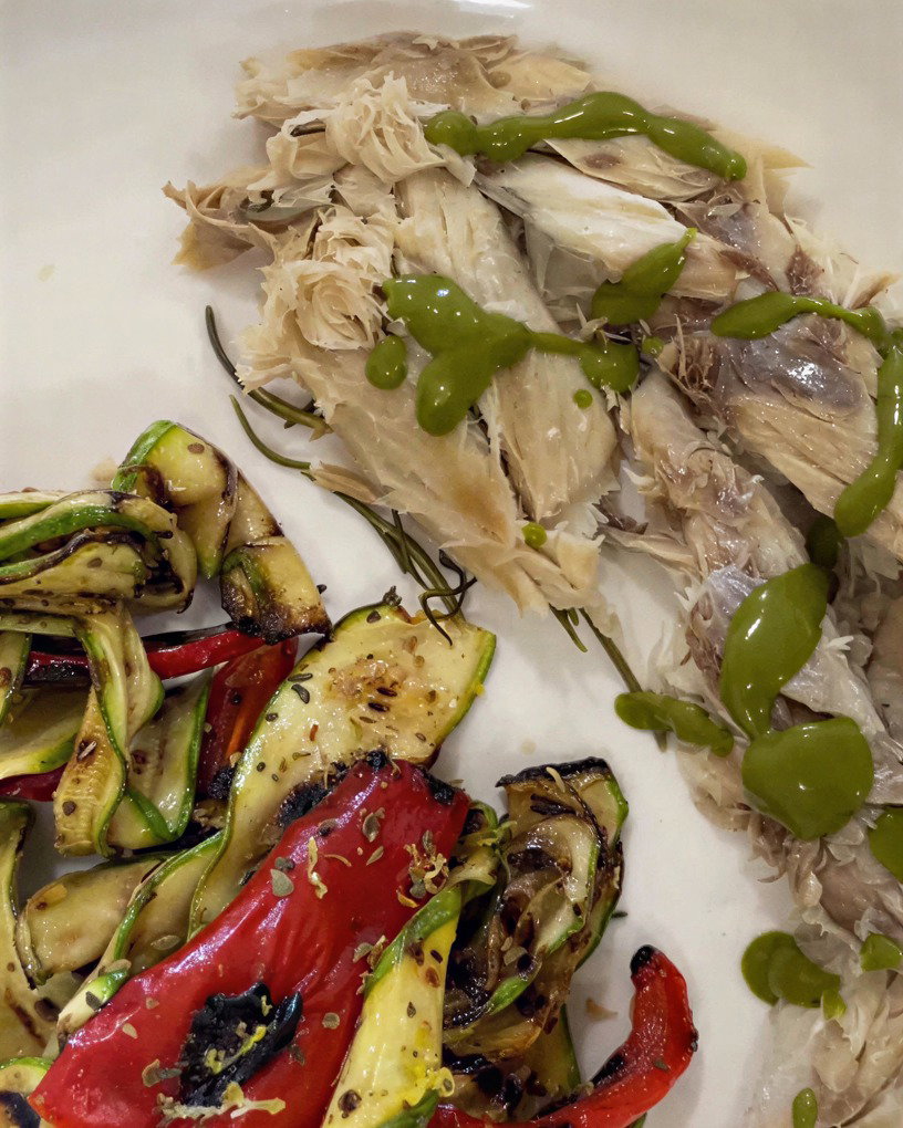 Salt-Baked Seabass with Salsa Verde Sauce recipe