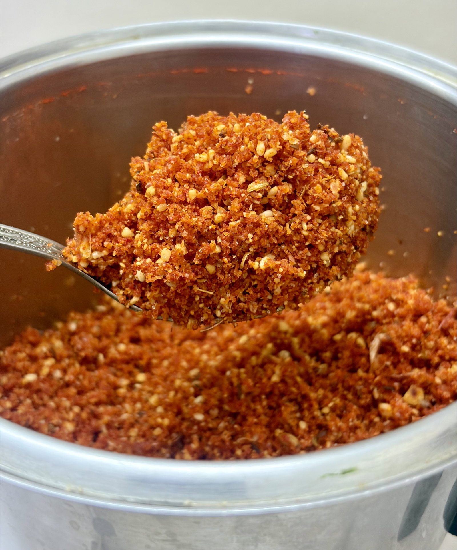 Step 4.2: Transfer the cooled mixture into a spice grinder