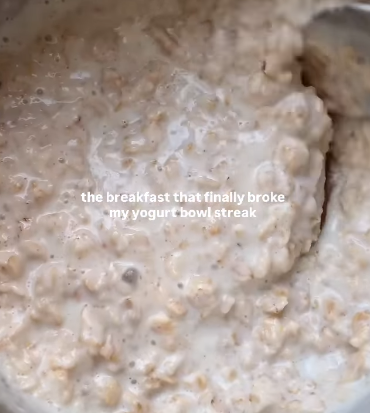 Step 1.1: Cook the oats with milk, sugar, and a pinch of salt until creamy