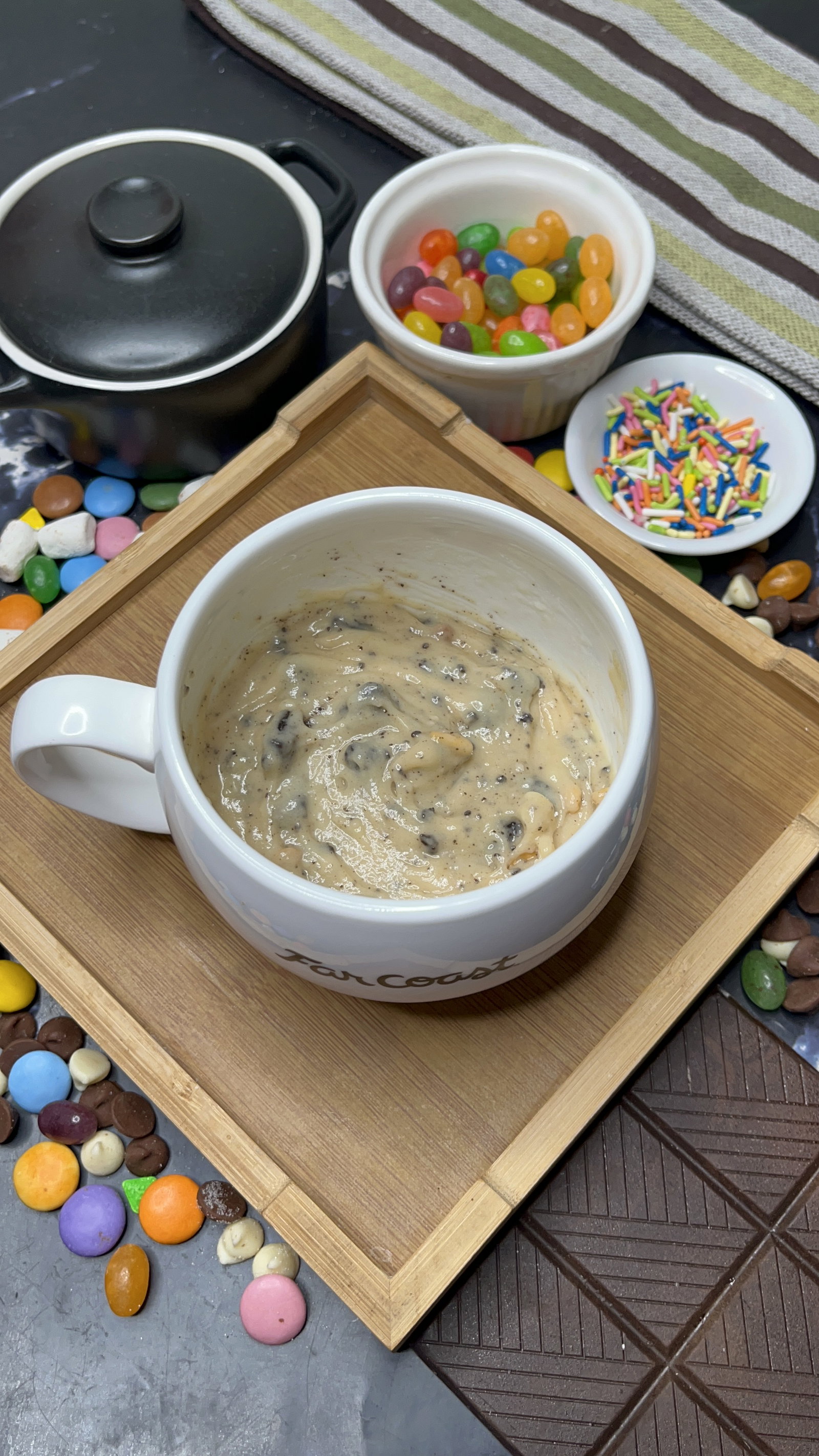 Step 1.1: Drop peanut butter in the center of the batter