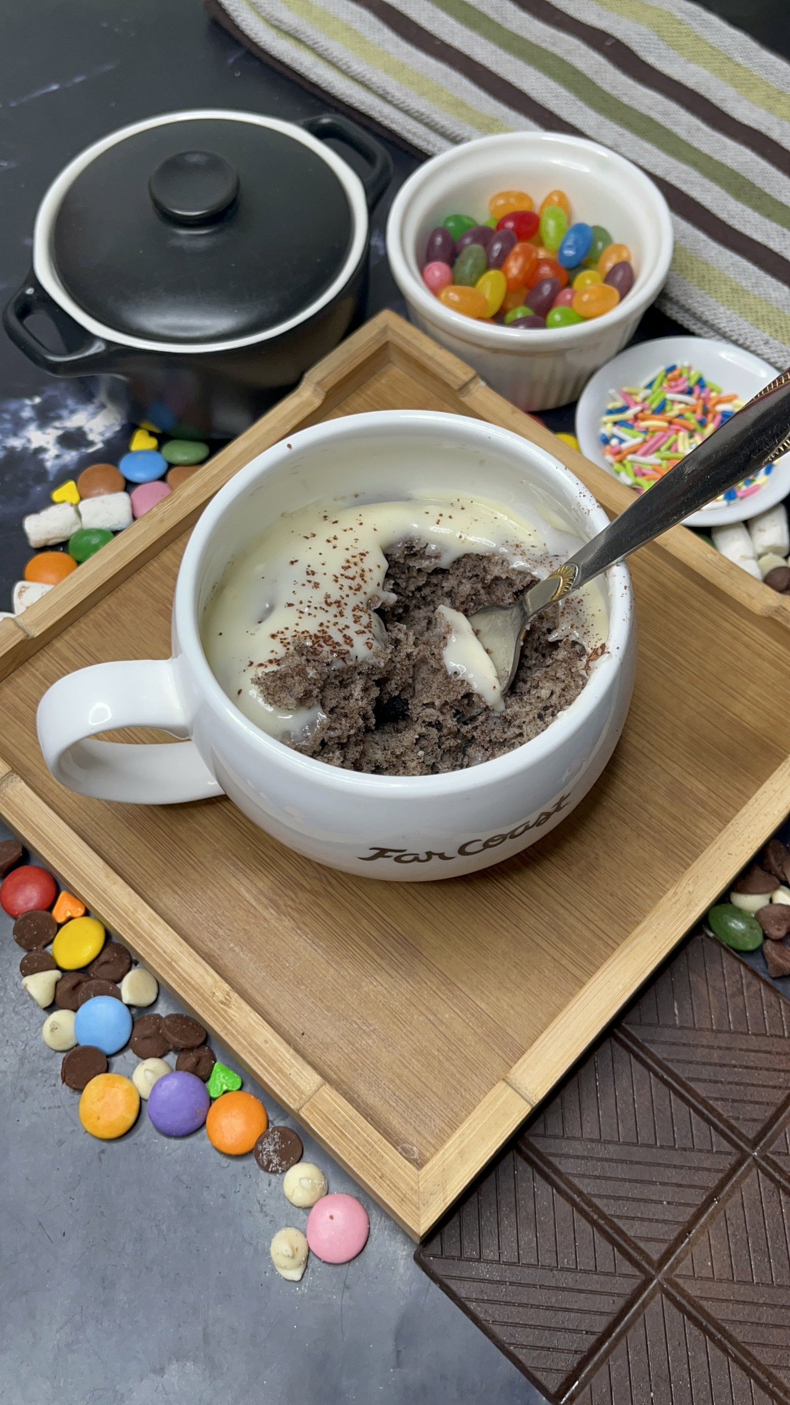 Step 8.1: Dust with cocoa powder and enjoy warm