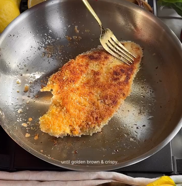 Step 1.1: Pan-fry, deep-fry, air-fry, or bake the chicken until golden and crispy