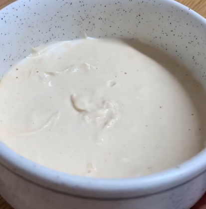 Step 1.1: Mix the vanilla Greek yogurt and powdered peanut butter in a bowl until smooth
