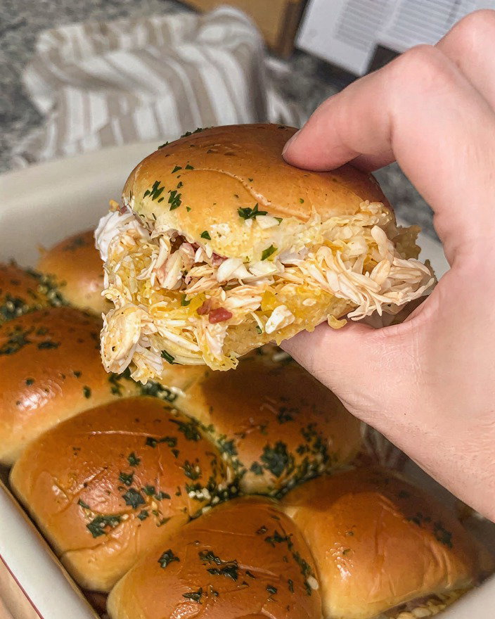 Football Season Chicken Bacon Ranch Sliders recipe