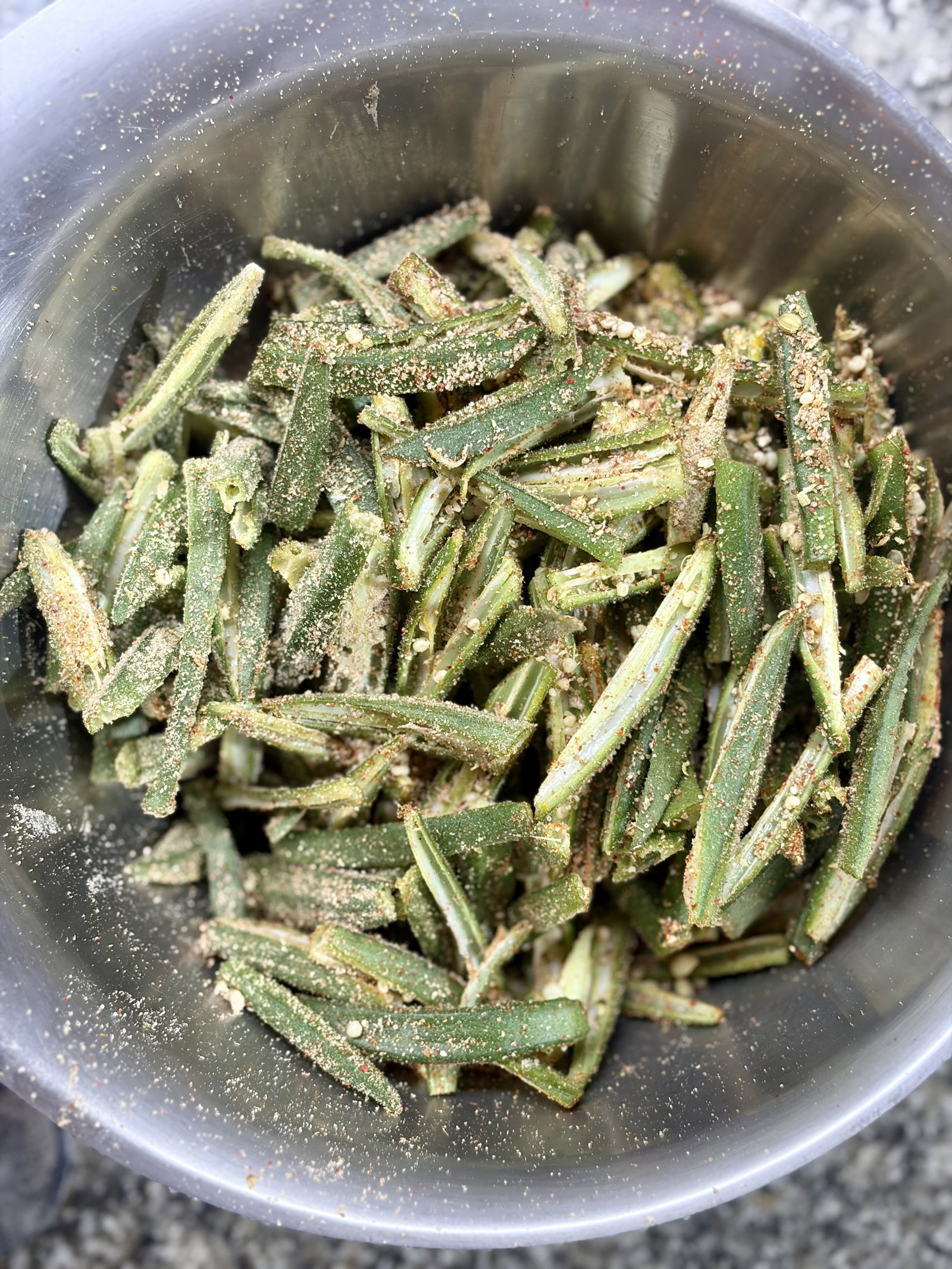 Step 1.1: Toss gently to coat every strip